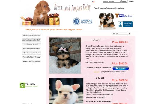 Dreamlandpuppiestoday.com Reviews Scam